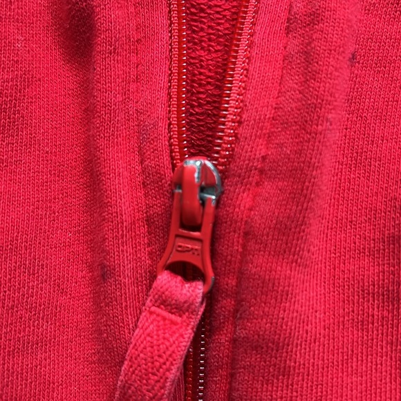 Hanna Anderson size 85m red hoodie detailed with stripes - Picture 4 of 4